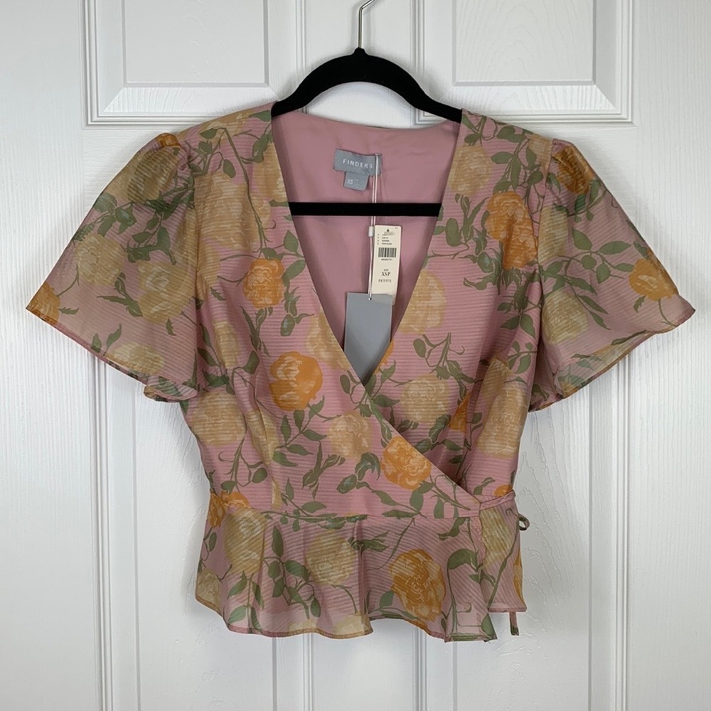NWT Finders Keepers x Anthropologie petal rose meadows top sz xsp